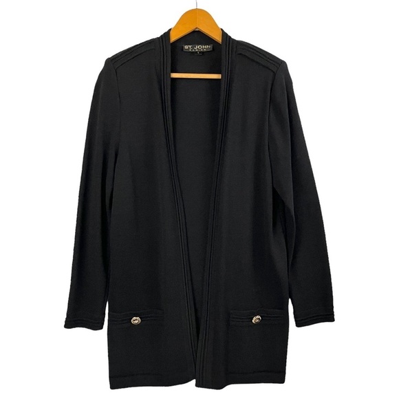 ST. JOHN Wool Knit Longline Jacket - Picture 14 of 14